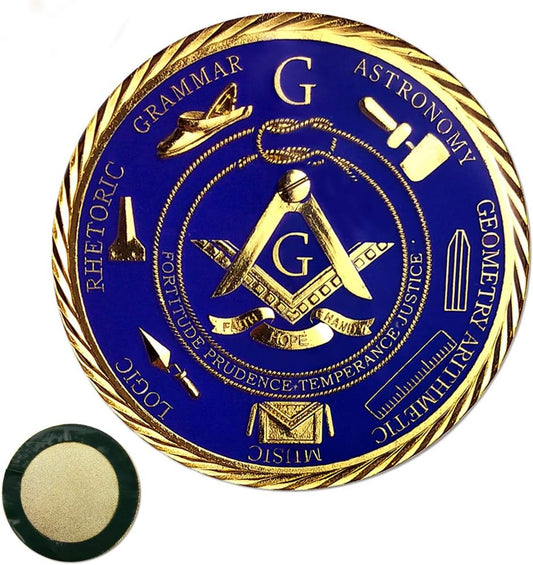 Master Mason Masonic Car Emblem Freemason Blue Lodge Auto Decal