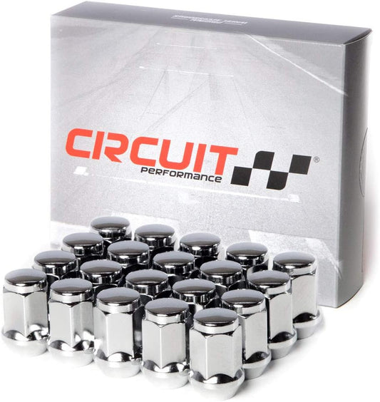 12X1.5 Chrome Closed End Bulge Acorn Lug Nuts Cone Seat Forged Steel (20 Pieces)