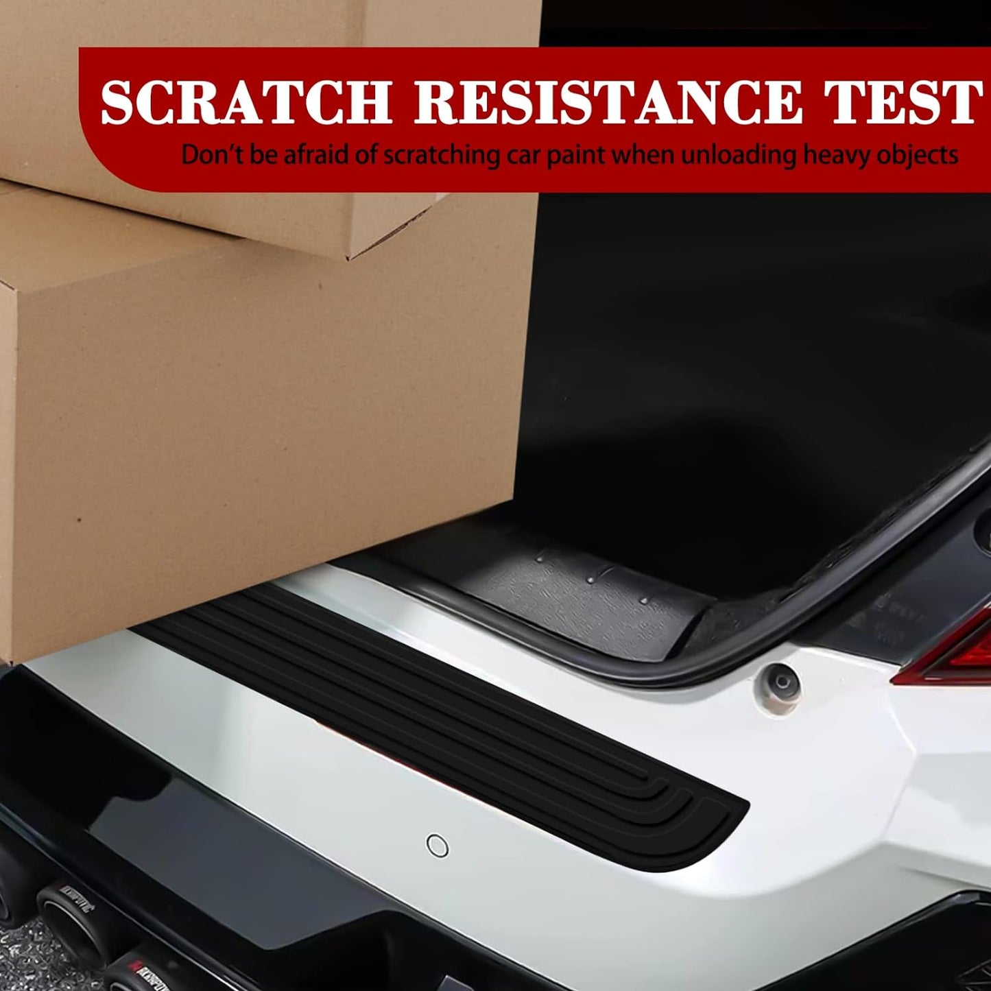 Rear Bumper Protector, Self-Contained Viscose Natural Rubber Material Car Bumper Guard, Car Bumper Protector for Most Models Car Exterior Accessories