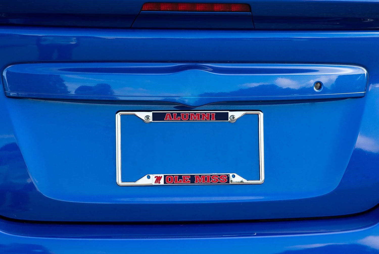 University of Mississippi Rebels Ole Miss U of M Metal License Plate Frame for Front or Back of Car Officially Licensed (Alumni)