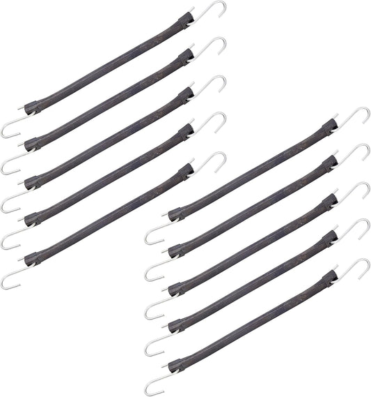 - 14” EPDM Rubber Cargo Strap - for Indoor and Outdoor Use, 10 Pack