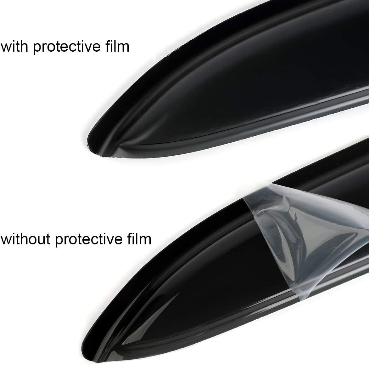 92455 Side Window Wind Vent Deflector, 2Pc Out-Channel Nice Rain Guards Set, Window Visor Fit for 96-20 Chevrolet Express/Gmc Savana 1500/2500/3500 Van,03-09 Kodiak/Topkick C4500/C5500