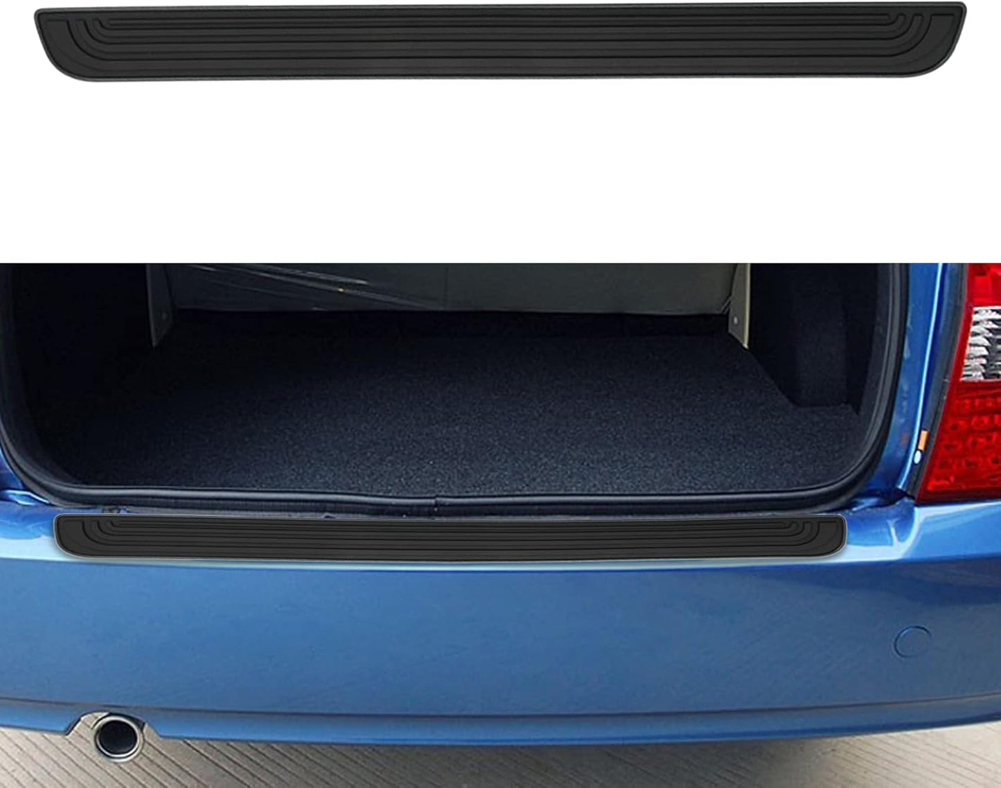 Car Rear Bumper Protector Guard, Universal Rubber Scratch-Resistant Trunk Door Sill Protector, Car Exterior Accessories Scratch-Resistant Rubber Guard Fit for Cars, Suvs