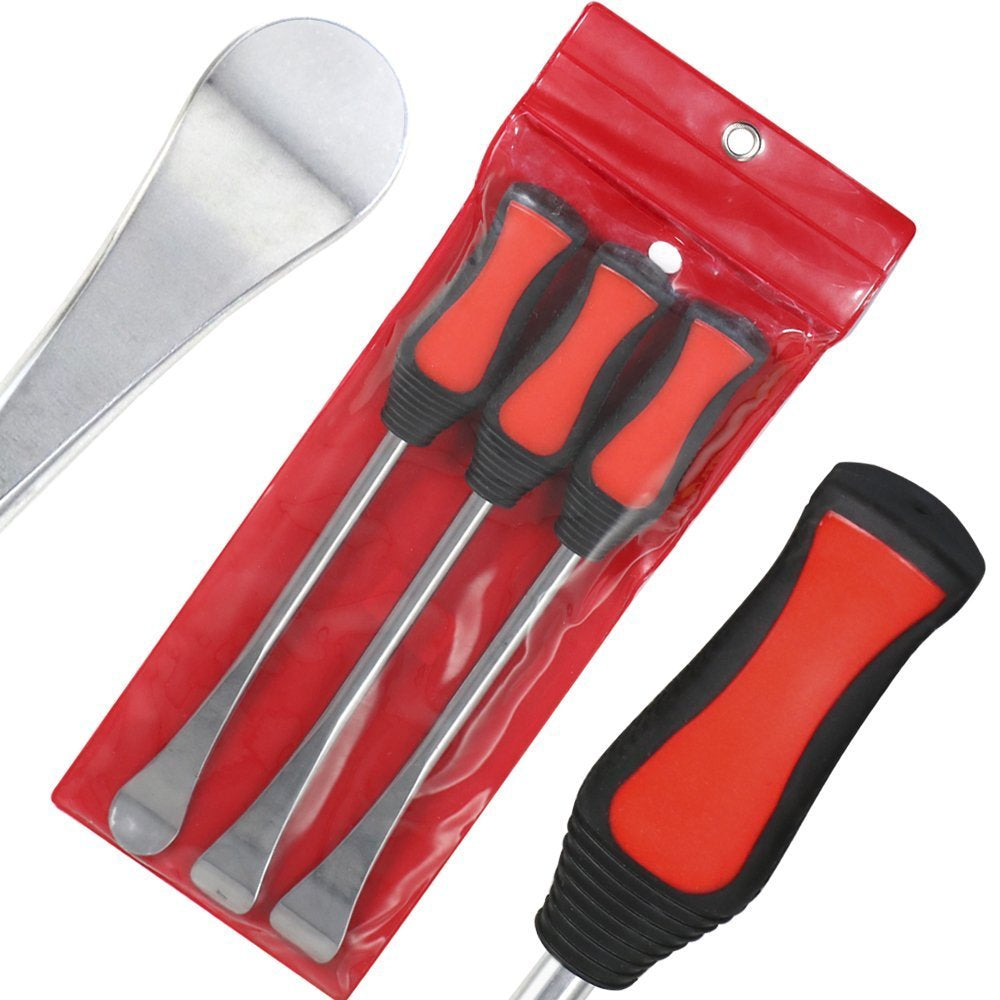 Three Tire Change Spoons Motorcycle Tire Irons Changer Levers Changing Tool with Rim Protector Kit